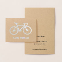 Metallic Bicycle - Silver or Gold Cycling Theme