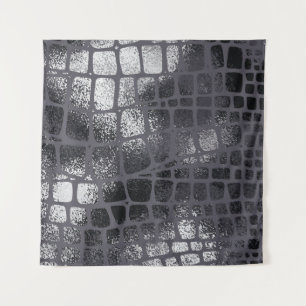 Metallic Black Snake Skin: Elegant Texture Tapestry