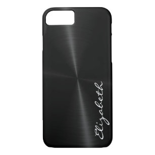 Metallic Black Stainless Steel Metal Look Case-Mate iPhone Case