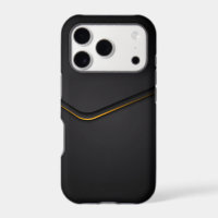 Metallic black with gold dynamic line accent