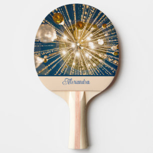 Metallic Bling Personalised Ping Pong Paddle