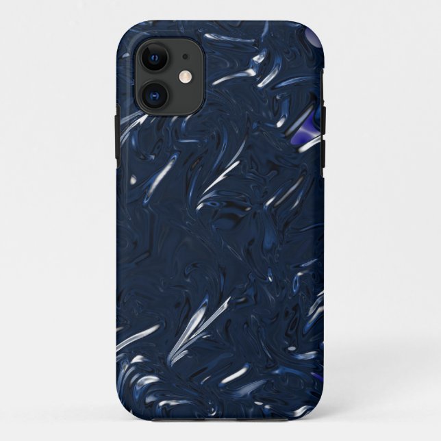 Metallic Blue Case-Mate iPhone Case (Back)