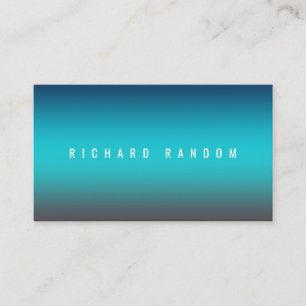 Metallic blue cover business card