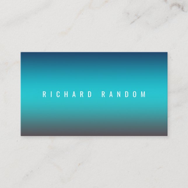 Metallic blue cover business card (Front)