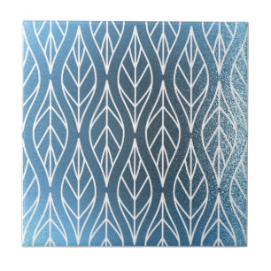 Metallic Blue White Stylish Tile