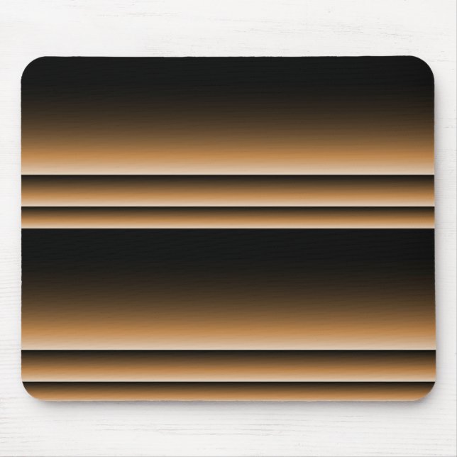 Metallic Bronze Copper Brown Ombre Stripes Mouse Mat (Front)
