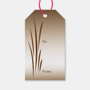 Metallic Bronze Grass Pack of Gift Tags
