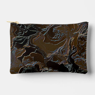 Metallic Brown Camouflage Accessory Pouch