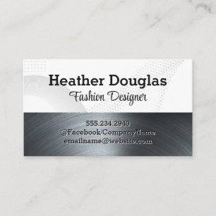 Metallic Brushed   Abstract Background Business Card