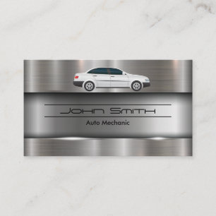 Metallic Brushed Industrial   Auto Logo Business Card
