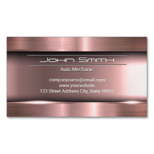 Metallic Brushed Industrial Magnetic Business Card