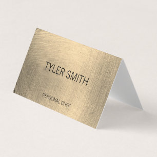 Metallic Brushed   Personal Chef Business Card