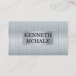 Metallic Brushed   Shiny Industrial Business Card