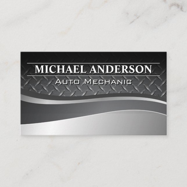 Metallic Brushed | Steel Plated Business Card (Front)
