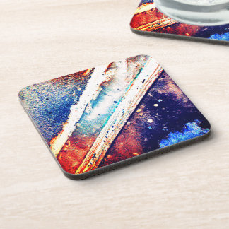 Metallic Bus Curb Blue Coaster