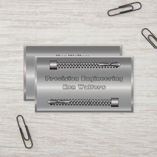 Metallic Business Card Faux Metal