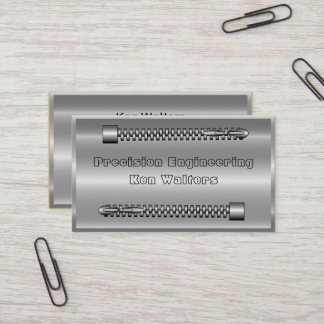 Metallic Business Card Faux Metal