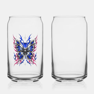 Metallic Butterfly Blue Pink Flame Wings – Gothic  Can Glass