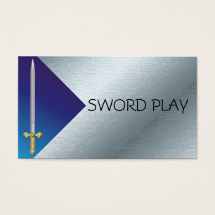 Metallic Card and Mediaeval Sword