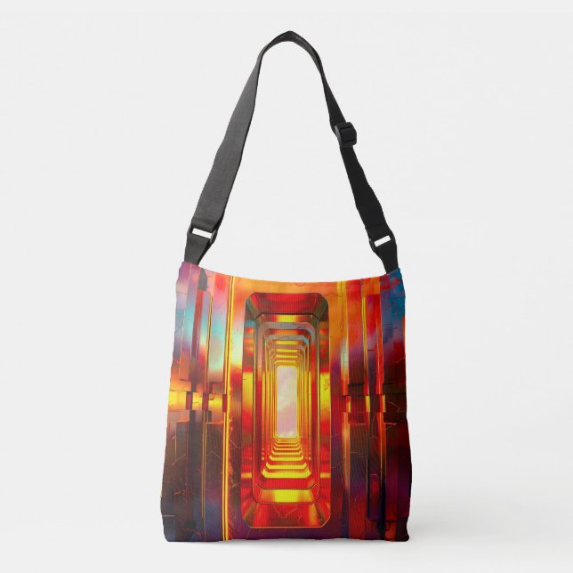 Metallic Celestial Sky Crossbody Bag (Front)