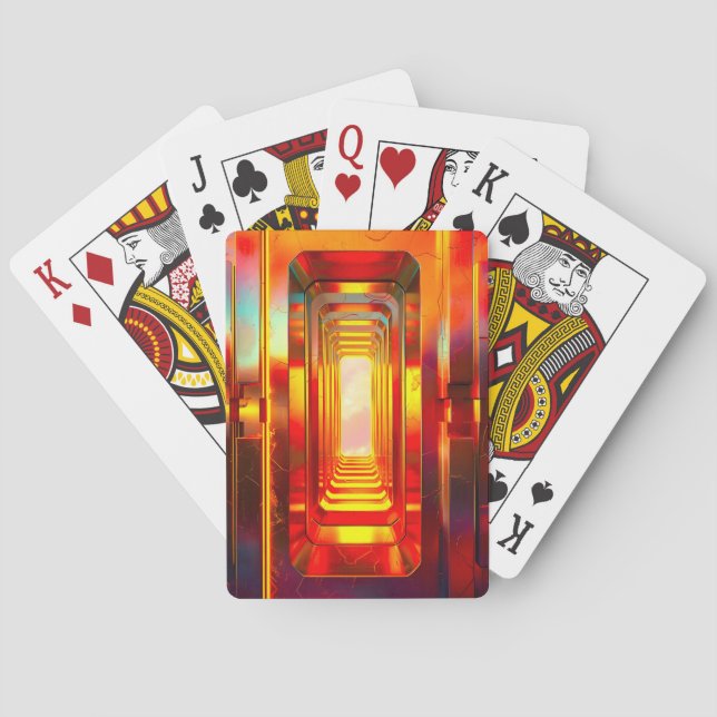 Metallic Celestial Sky Playing Cards (Back)
