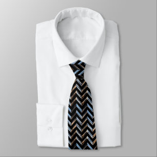 Metallic Chevrons Optical Illusion Tie