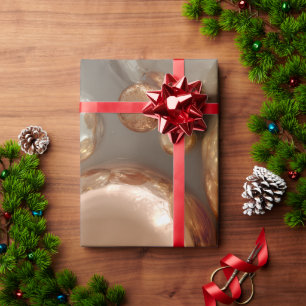 Metallic Christmas Ornament Wrapping Paper Elega