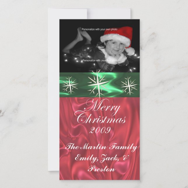 Metallic Christmas Photo Card (Front)