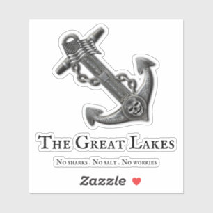 Metallic chrome anchor pirate nautical themed