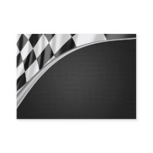 Metallic Chrome and Chequered Racing Flag Business