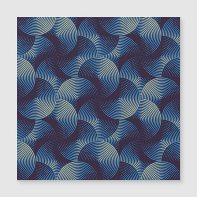 Metallic circles optical illusion, seamless patter (Front)