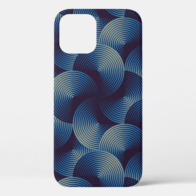 Metallic circles optical illusion, seamless patter Case-Mate iPhone case (Back)