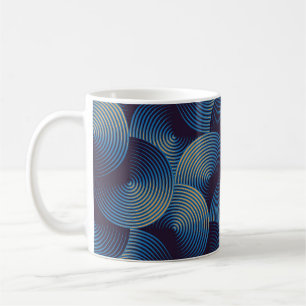Metallic circles optical illusion, seamless patter coffee mug