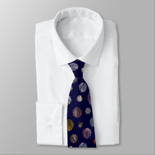 Metallic Circles Tie