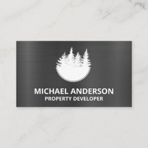 Metallic   Circular Saw   Trees Business Card
