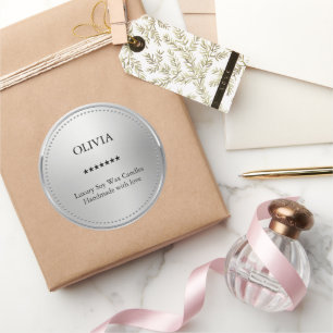 Metallic  classic round sticker