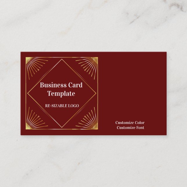  Metallic Classy Southwestern Style Business Card (Front)