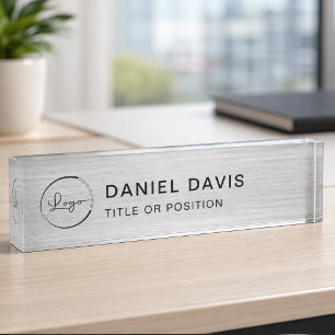 Metallic Company Logo Nameplate