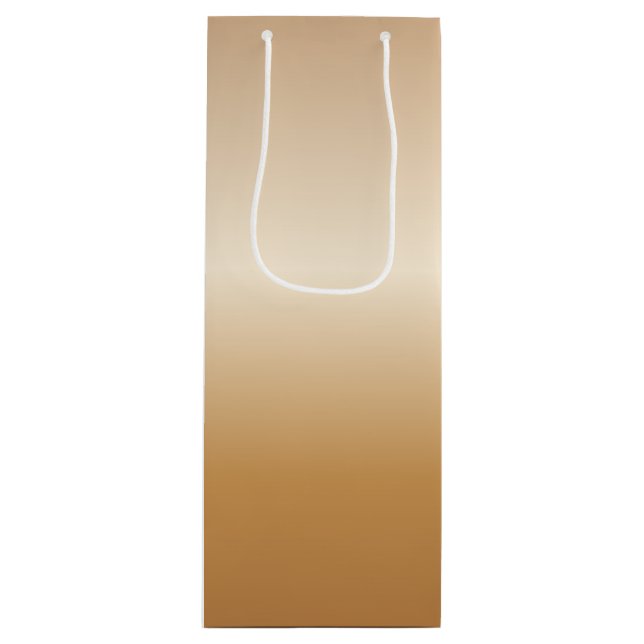 Metallic Copper Bells Wine Gift Bag (Front)