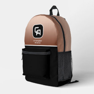 Metallic Copper Print Cut Sew Bag