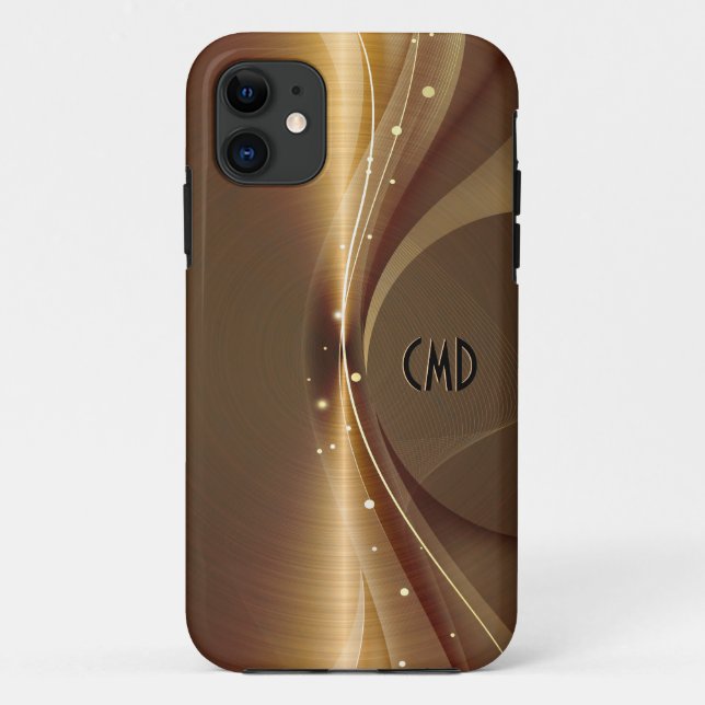 Metallic Copper Tones Stainless Steel Look Case-Mate iPhone Case (Back)