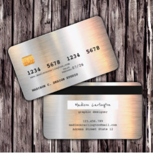 Metallic credit card style