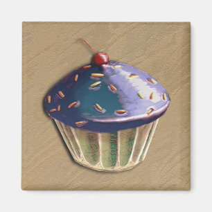 Metallic Cupcake Magnet