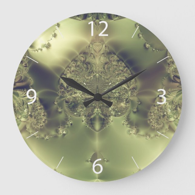Metallic Curtain Large Clock (Front)