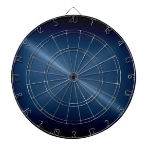 Metallic Dark Blue Stainless Steel Metal Look Dartboard