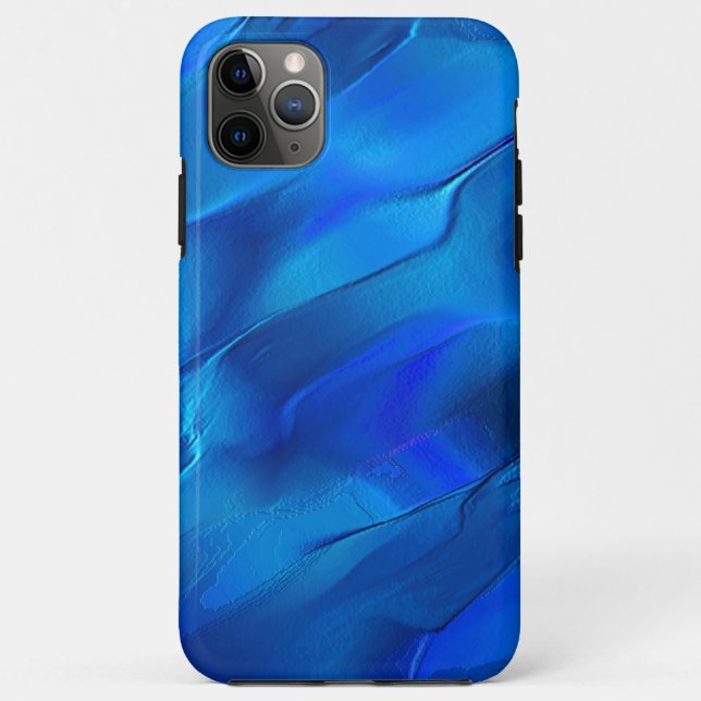 Metallic dunes in tones of vivid blue colour Case-Mate iPhone case (Back)