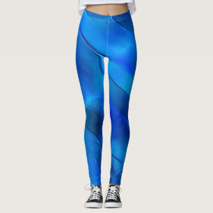Metallic dunes in vivid blue colours leggings