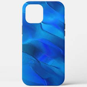 Metallic dunes in vivid blue tones of colours iPhone 12 pro max case