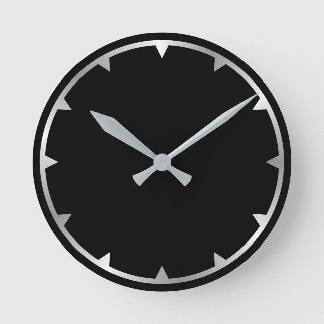 Metallic effect simply wall clock (Front)