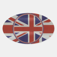 Metallic effect union jack flags